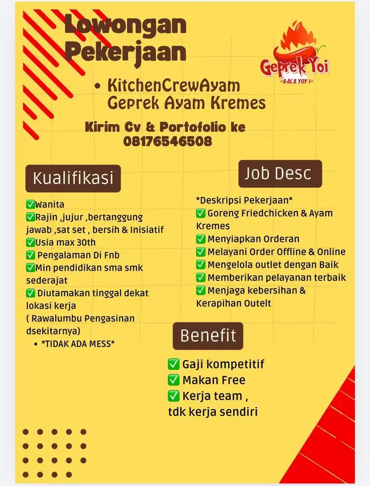 Kitchen Crew Fried Chicken