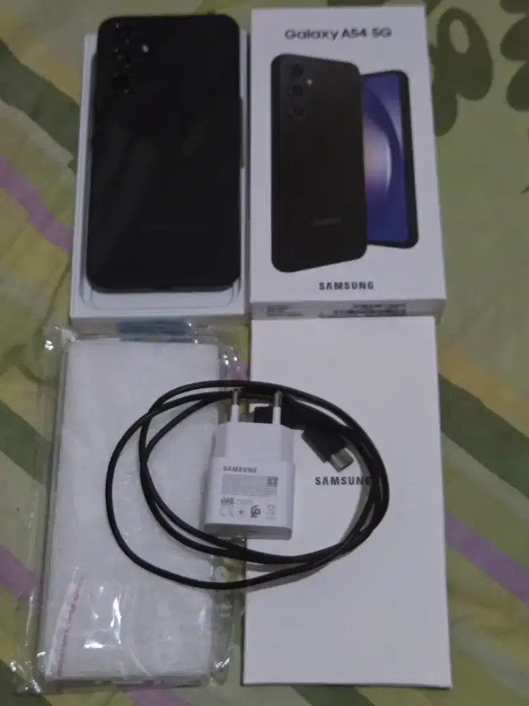 Jual hp siap pakai samsung A54 5g 8/256 mulus free ADAPTOR n case