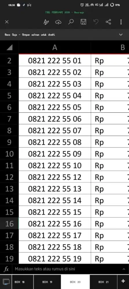 NOMOR CANTIK TELKOMSEL