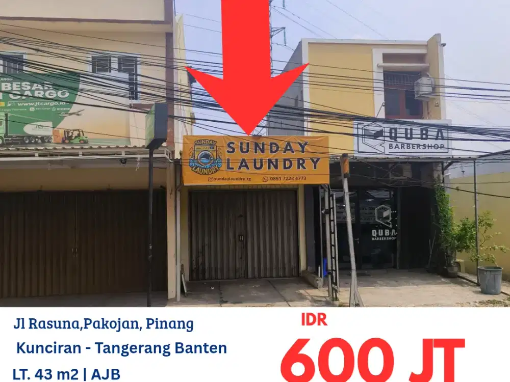 HFN0321 kios aktif usaha di seberang Erafone Rasuna Said, Kunciran, Tangerang, Banten