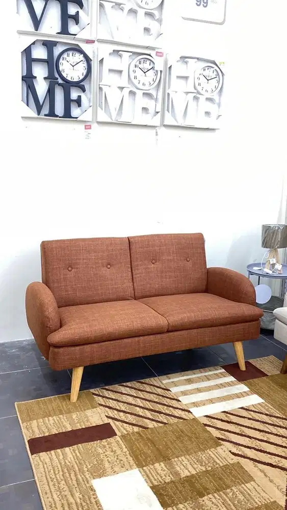Sofa 2 Dudukan Pabric Brown