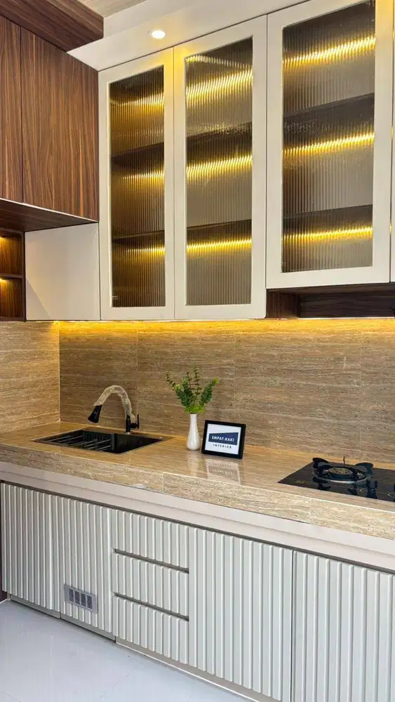 Kitchen Set Walnut Ivory | Custom