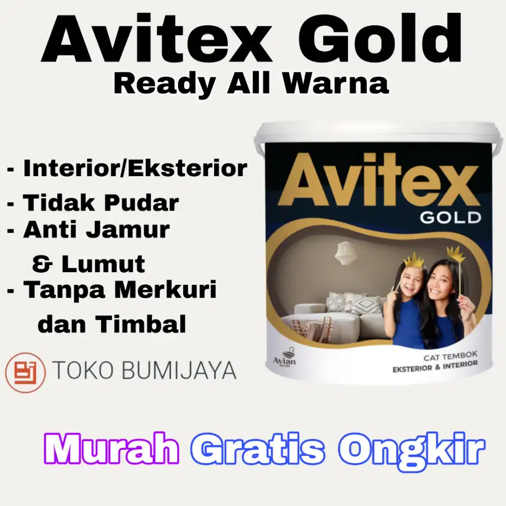 Avitex Gold Cat Interior dan Eksterior Ready Semua Warna!! Promo!!