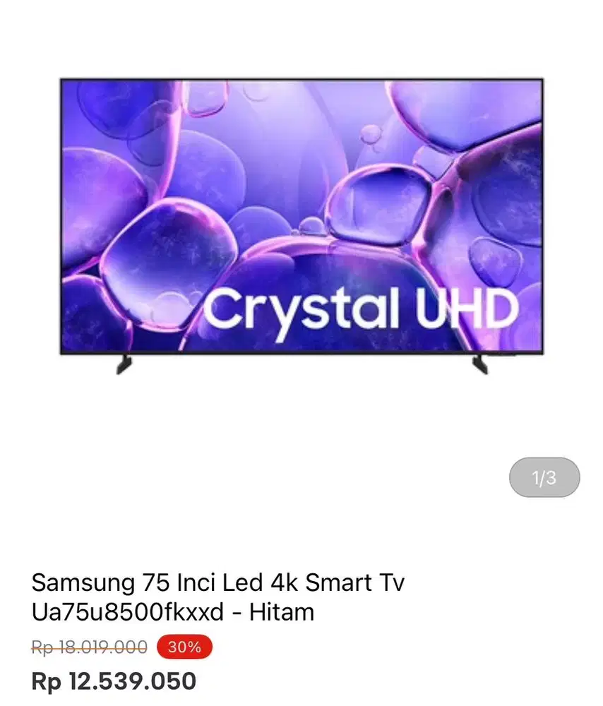 SAMSUNG SMART TV 4K 75 inci