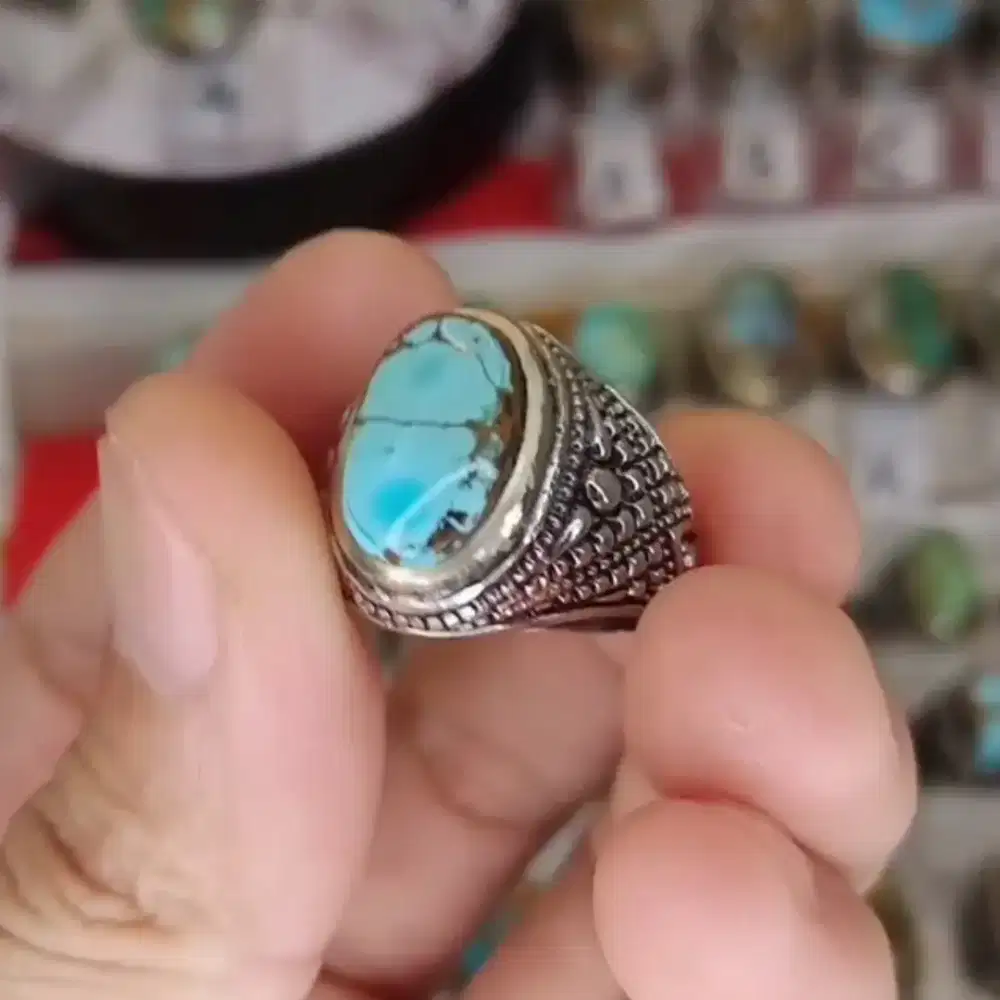 Cincin pirus persia natural biru langit cakep pol