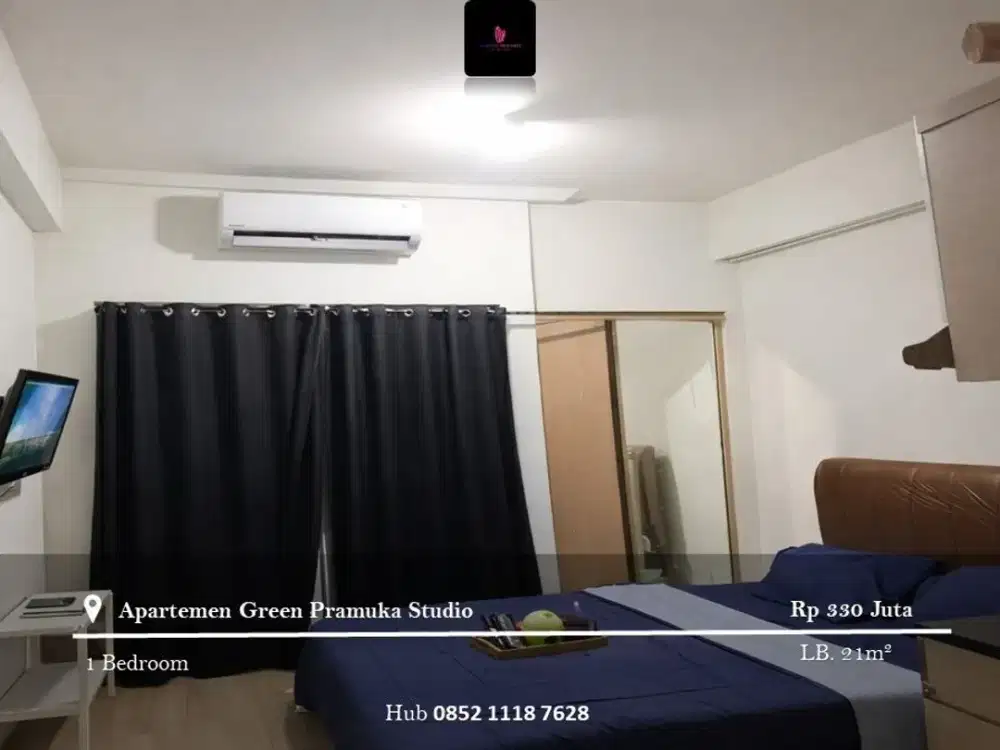 Dijual Apartement Green Pramuka Studio Mid Floor 1BR Full Furnished