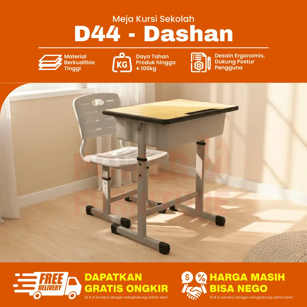 D44 Meja Kursi Siswa – Kursi Meja Sekolah | Bangku Sekolah