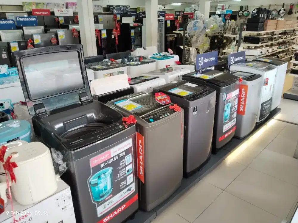 MESIN CUCI BERBAGAI MERK, CICILAN TANPA DP, CUKUP KTP SAJA