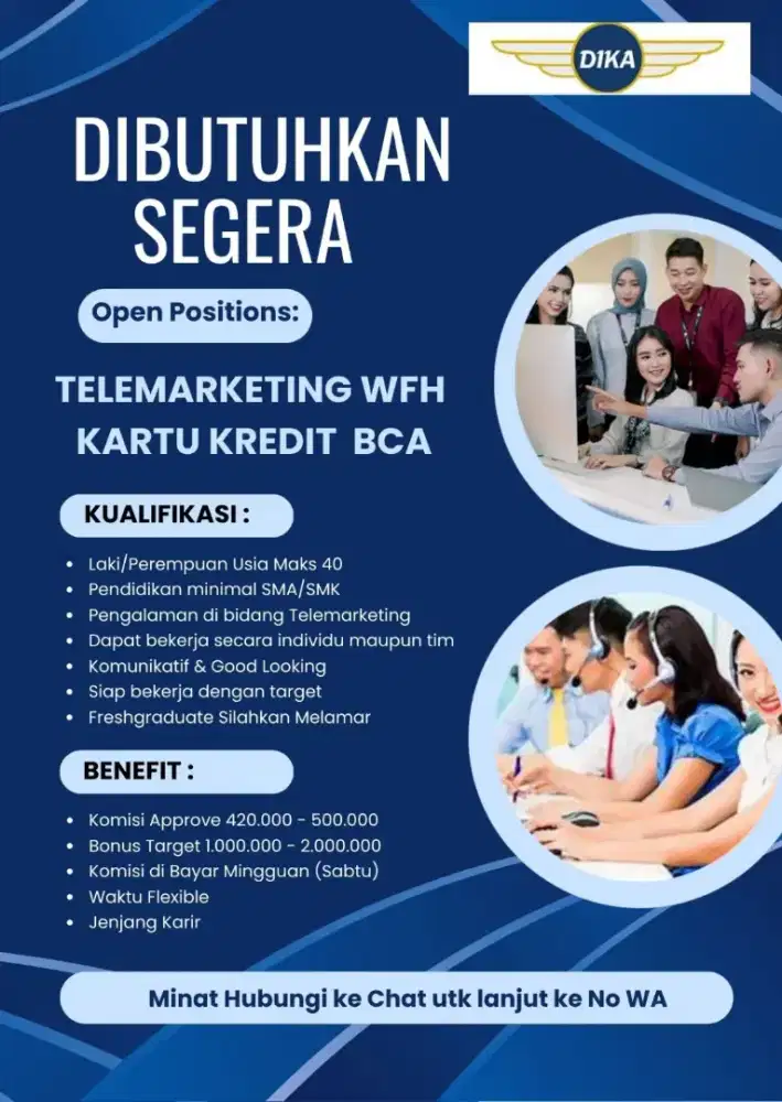 TELEMARKETING WFH KARTU KREDIT BCA