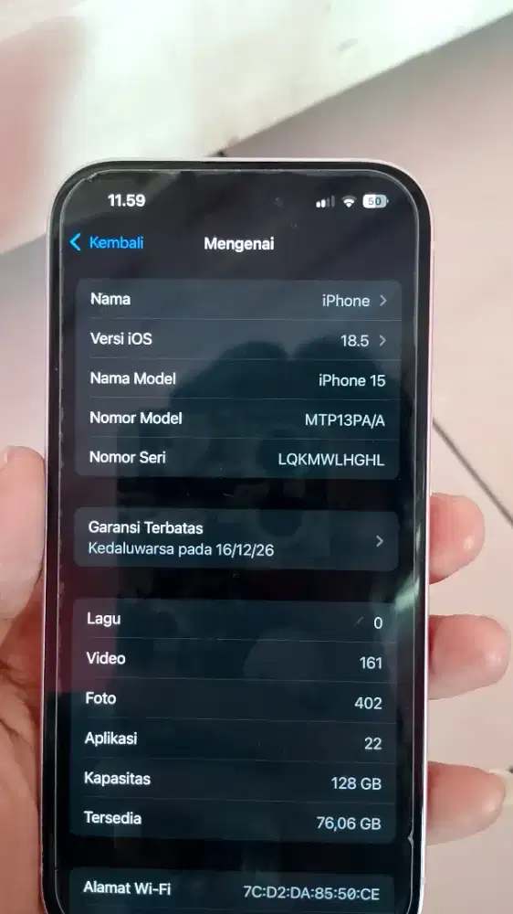 iPhone 15 basic warna pink 128