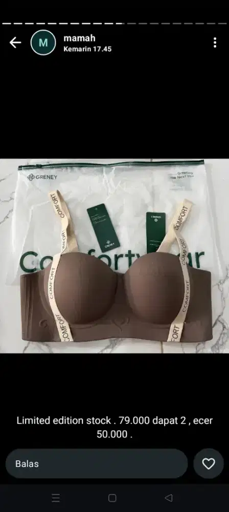 bra wanita berbagai ukuran ..