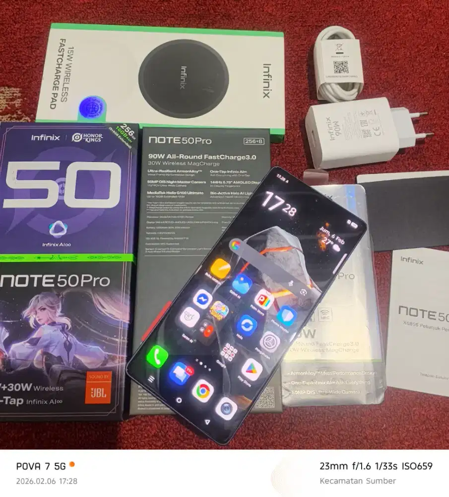 Infinix Note 50 Pro 8/256gb Mulus Fullset