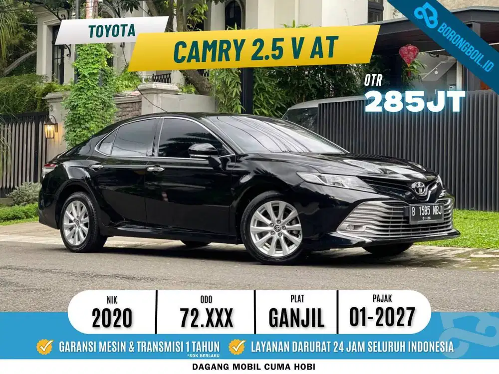 Toyota Camry 2.5 V AT 2020 Hitam metalik PLAT GANJIL