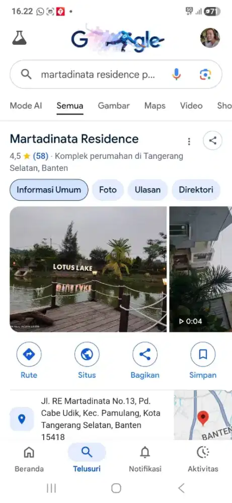 DIKONTRAKAN RUMAH BARU MARTADINATA RESIDENCE