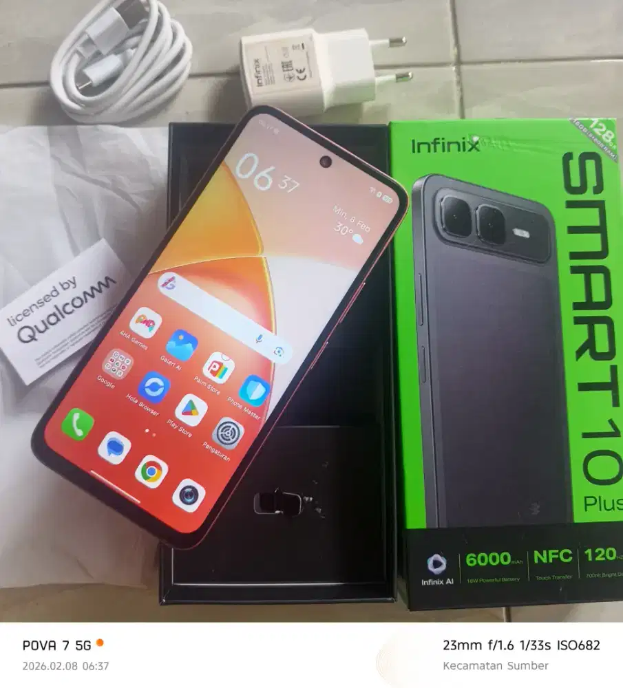Infinix Smart 10 Plus 8/128gb Mulus Fullset (Red)