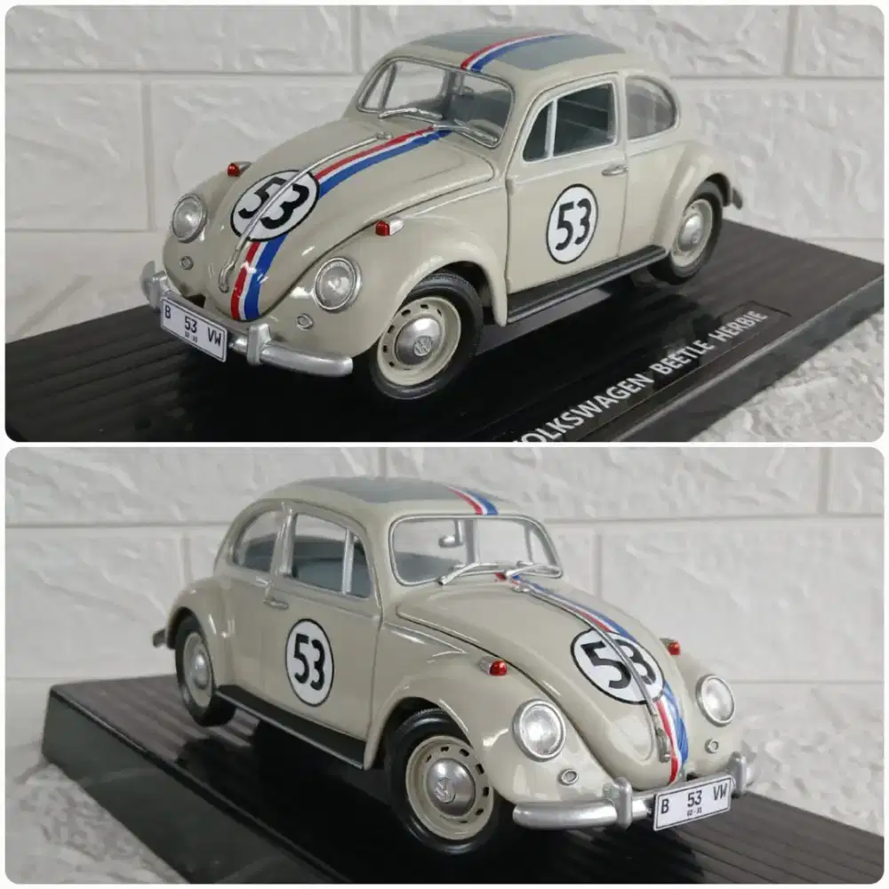 Diecast / Miniatur VW Beetle Kodok Herbie skala 1:18