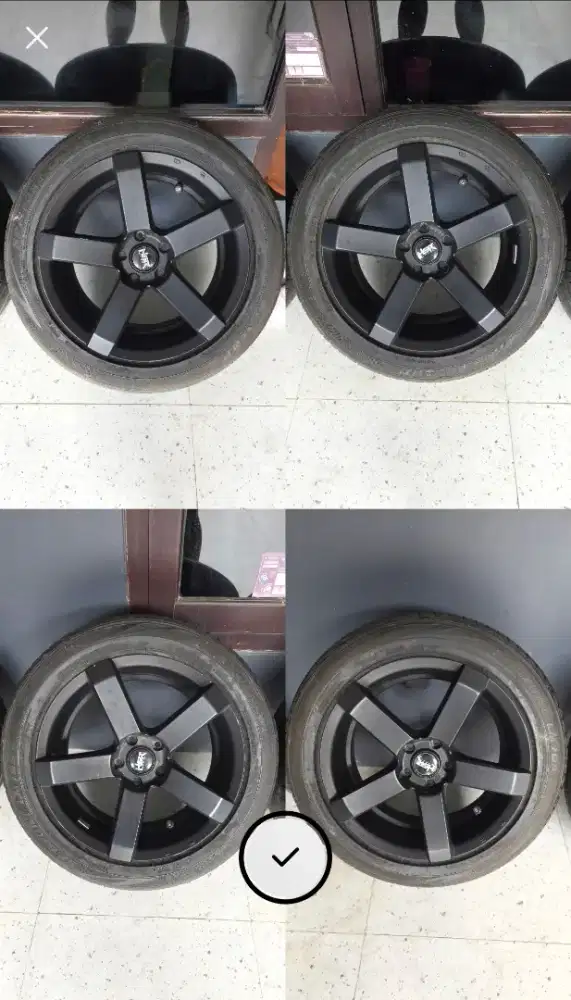 4 pcs BAN dan VELG HSR STEVE RING 18 Black Edition