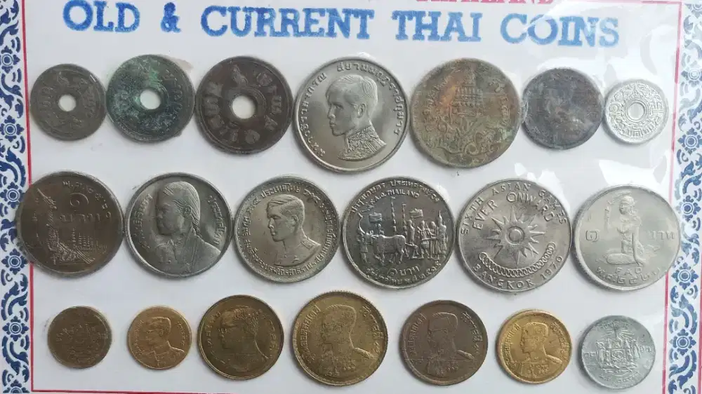 Koin Uang Kuno Thailand Asli