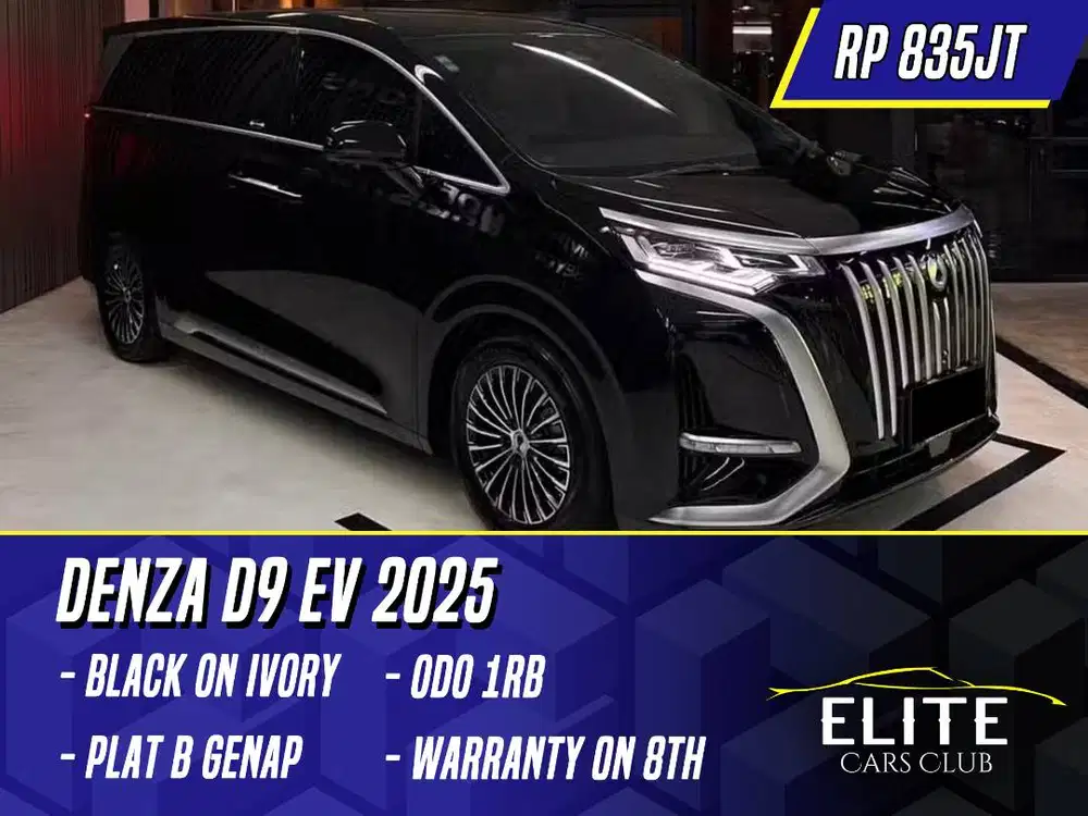 Denza D9 EV 2025 Black on Ivory Hitam Listrik D 9