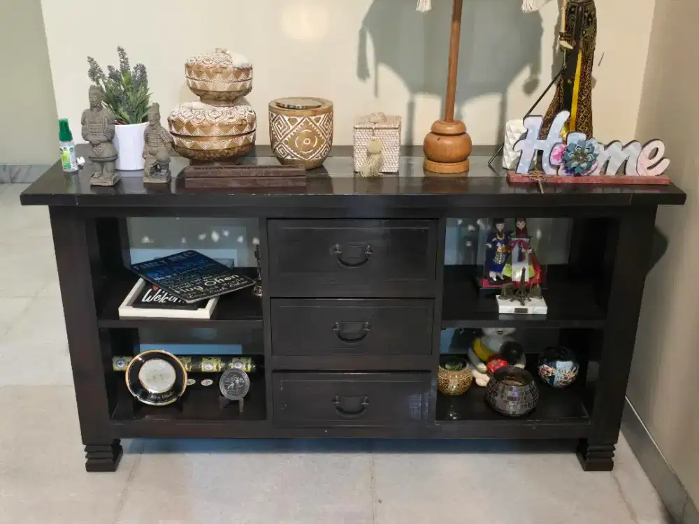 Meja console kayu jati