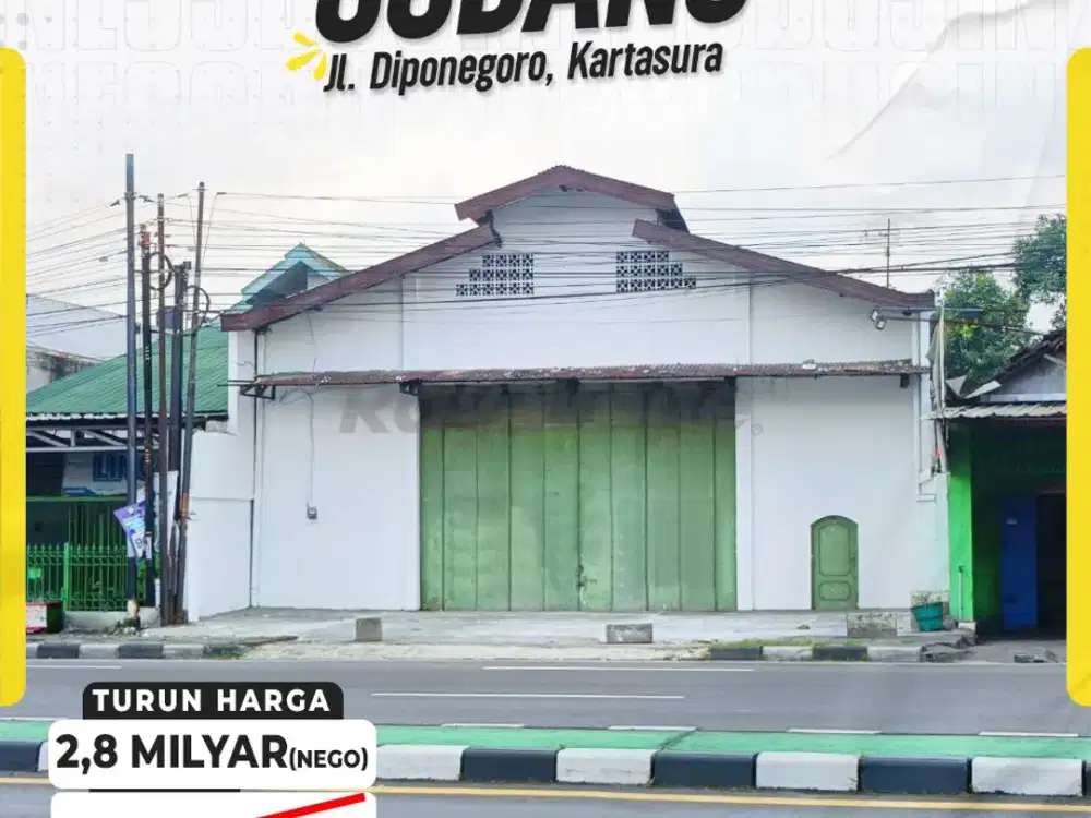 Di Jual Gudang Di Jl. Diponegoro, Kartasura