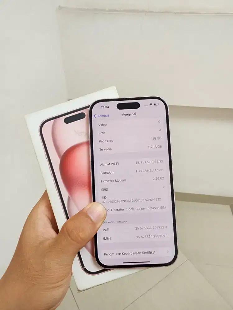 Iphone 15 128GB Pink Resmi