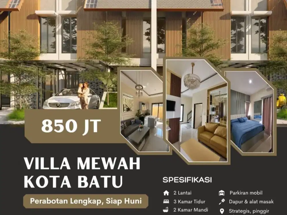 Villa 7 Metro Dekat Alun Alun Batu Garansi Passive Income Poros Jalan