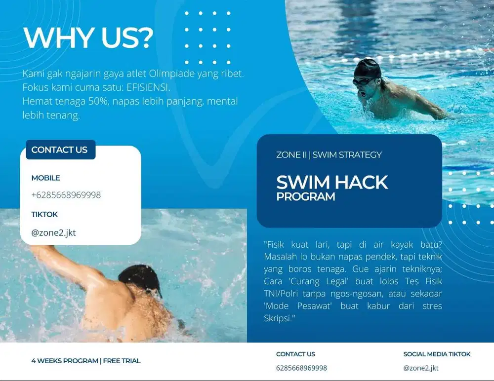 privat renang jakarta teknik efisien