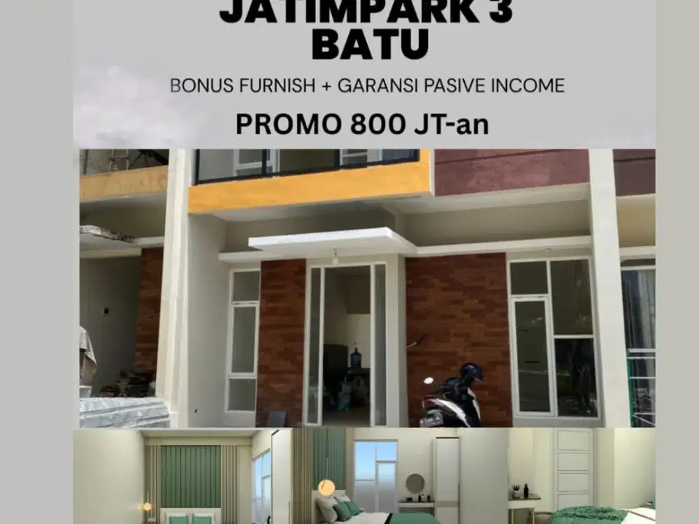 Area Wisata Malang Garansi Passive Income Villa 7 Junrejo Terima SHM
