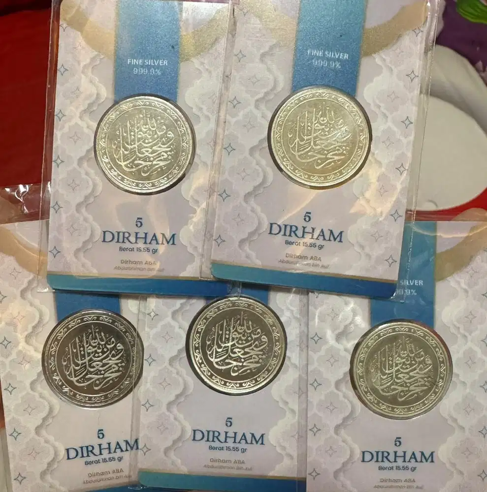 Silver/ Perak 5 Dirham ABA
