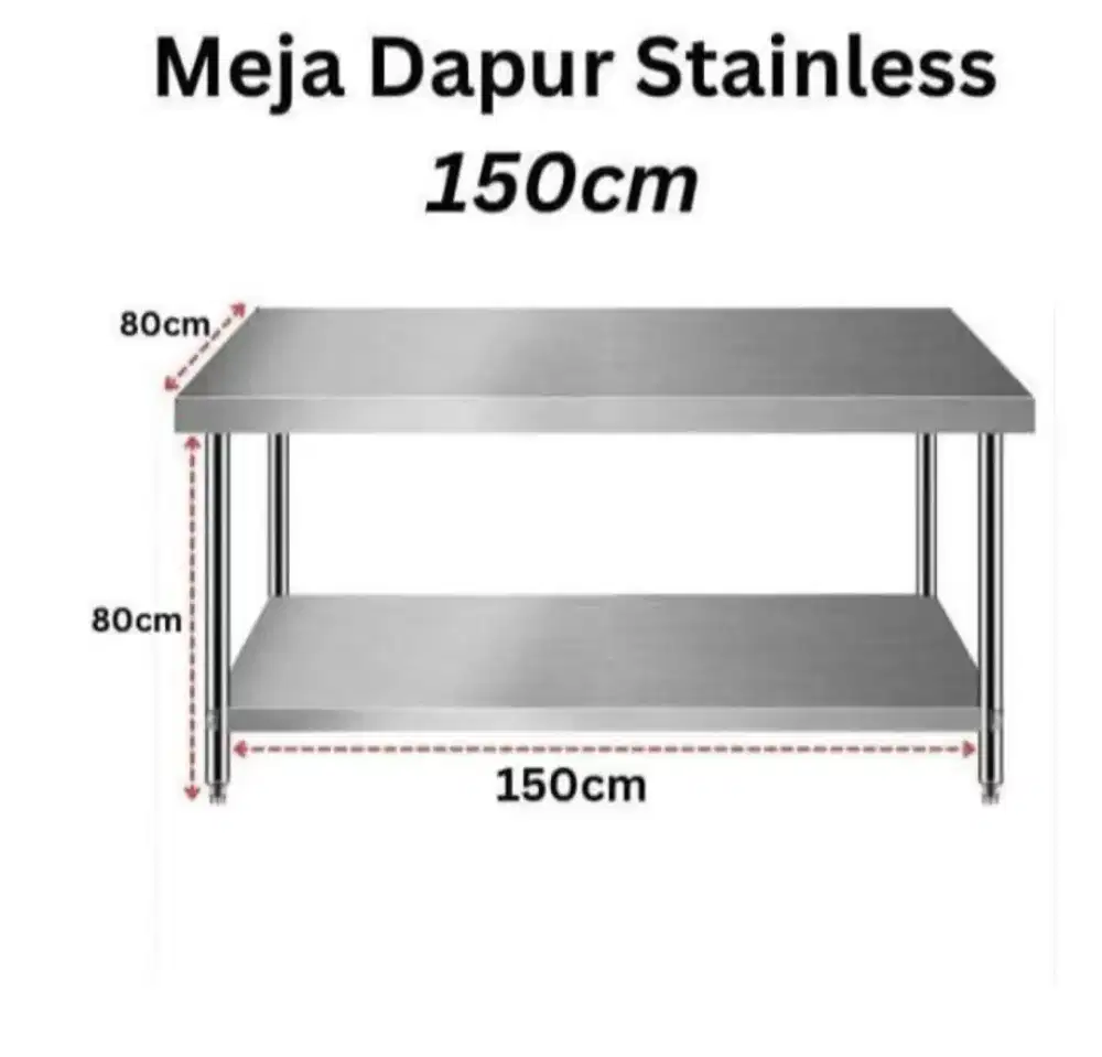Meja Dapur Working Table Stainless Steel Import HIGH quality