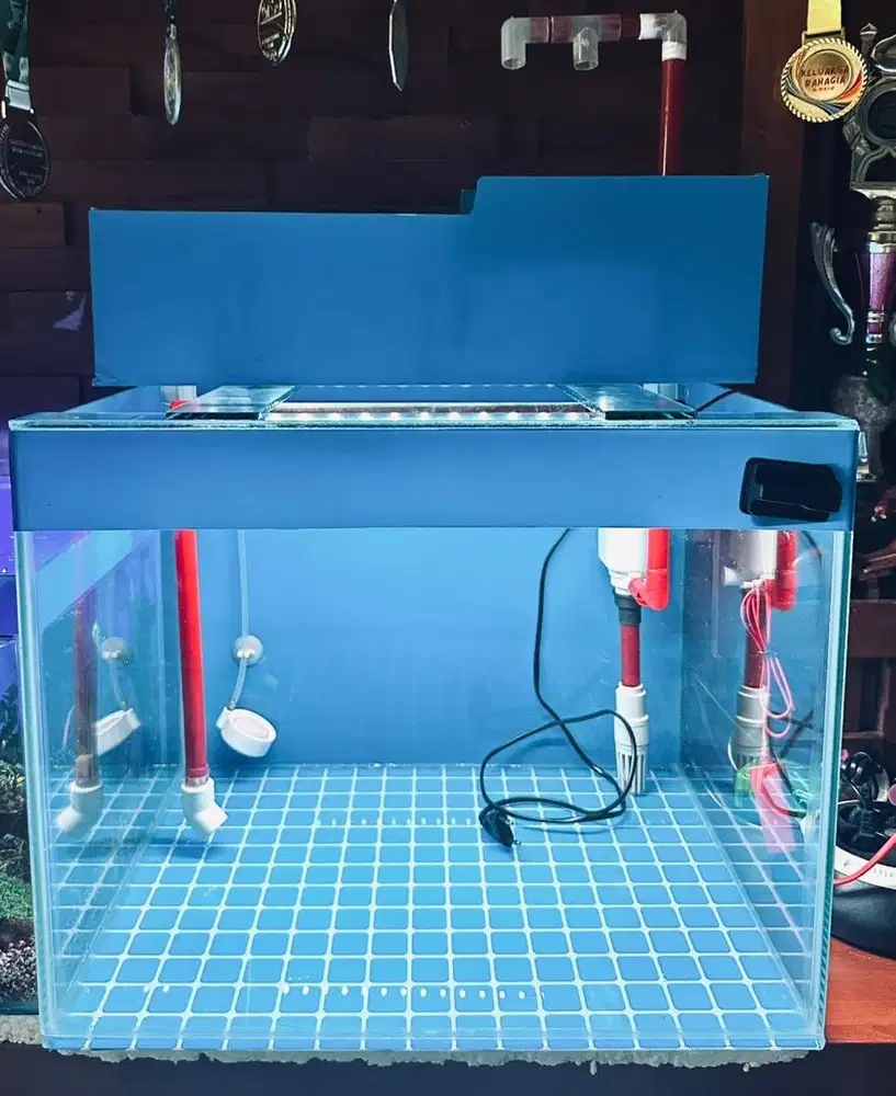 Aquarium + Filter talang full set tinggal colok