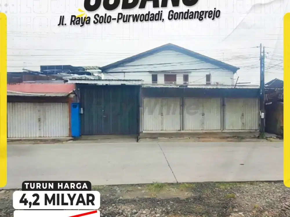 Di Jual Gudang Di Jl. Raya Solo - Purwodadi, Gondangrejo