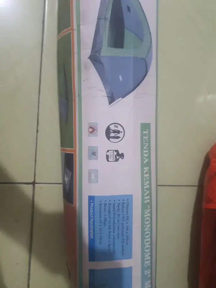 Tenda kemah  monodome ukuran 205x140x100