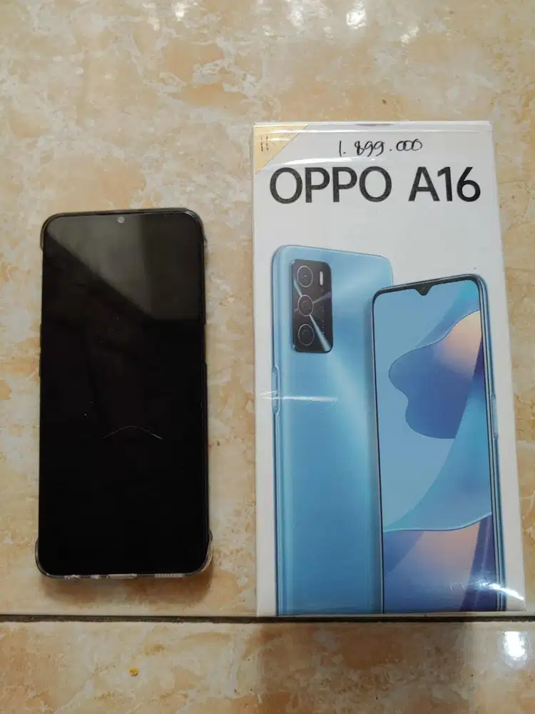 Preloved Oppo A16 hitam