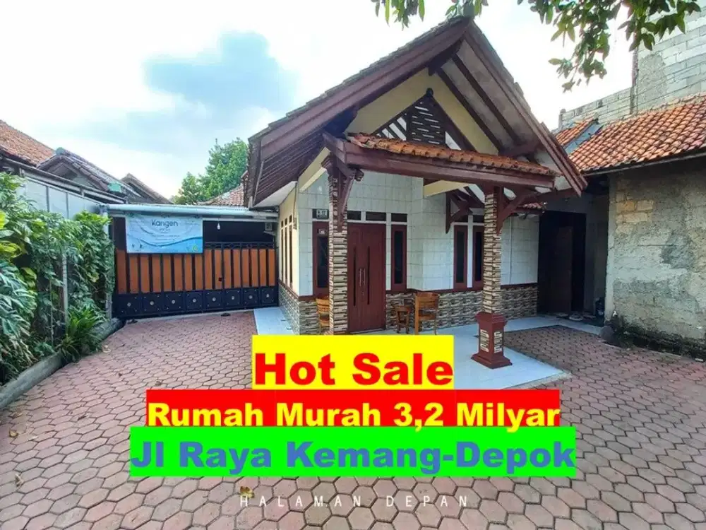 Rumah besar dan Tanah 542 m2 Jual Murah Pinggir Jalan Utama