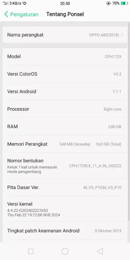 Jual Hp oppo a83