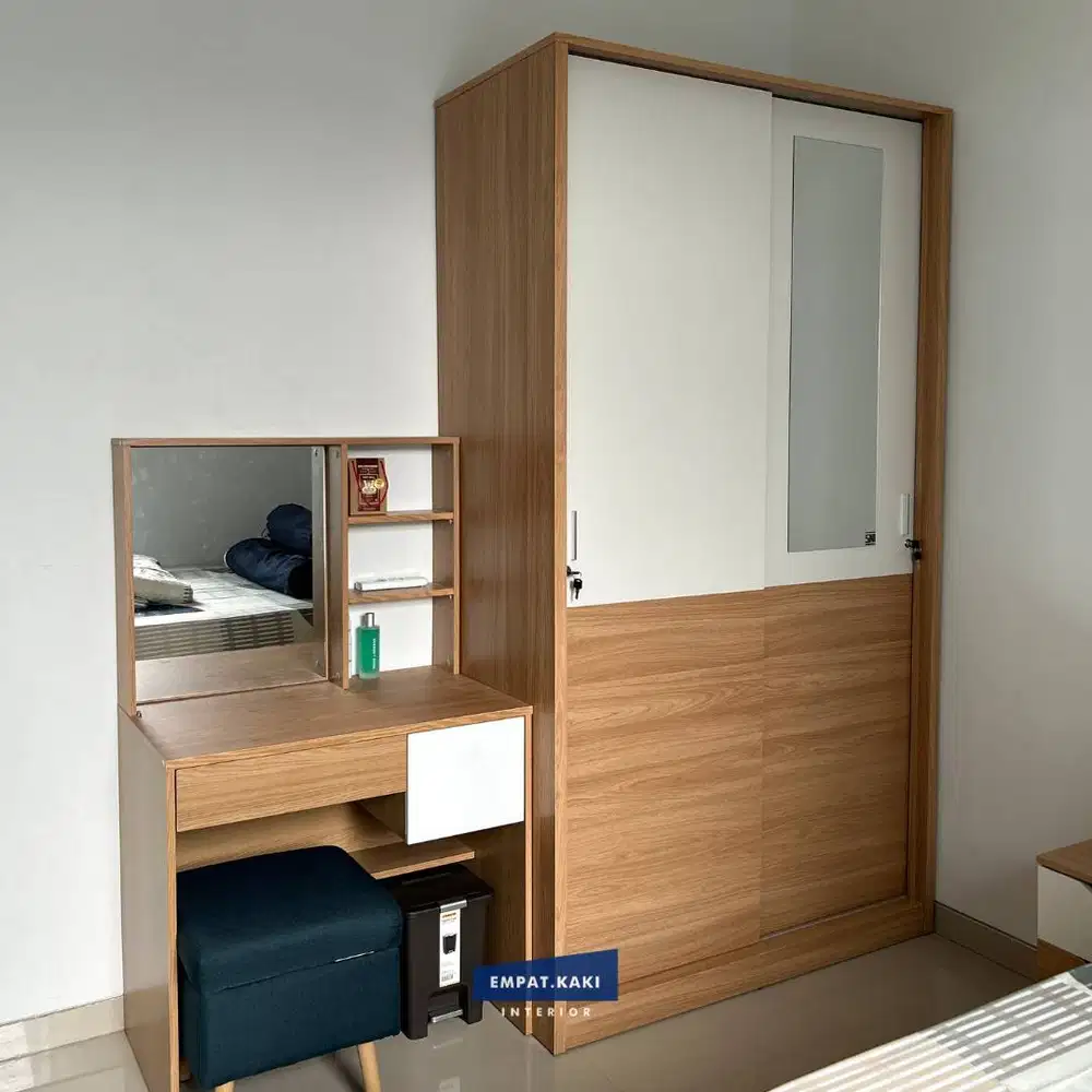 Natural Oak Wardrobe Set | Lemari Custom