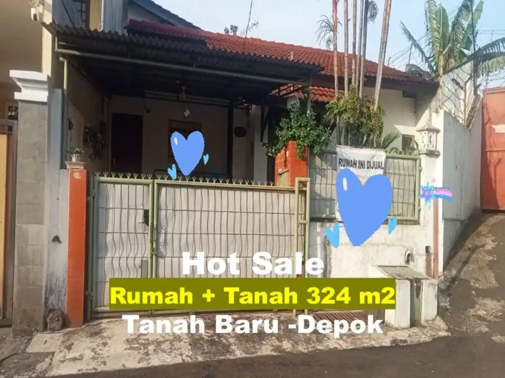 Rumah dan Tanah 327 m2 Secondary sekitar Tanah Baru Depok