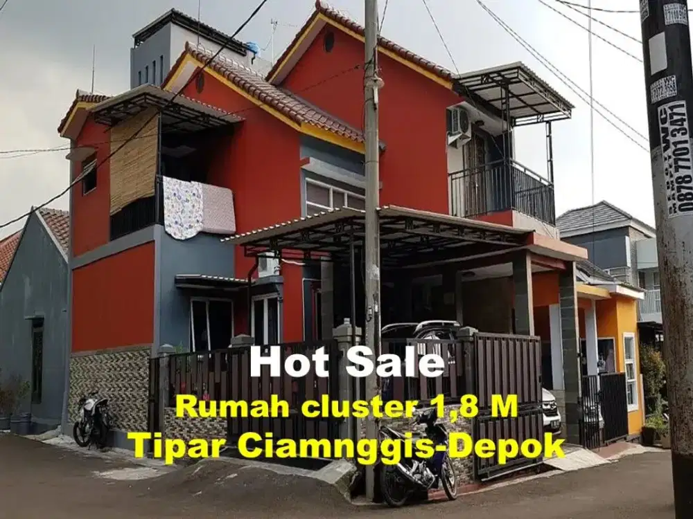 Rumah 2 lantai Huk Second dalam perumahan di Tipar Depok