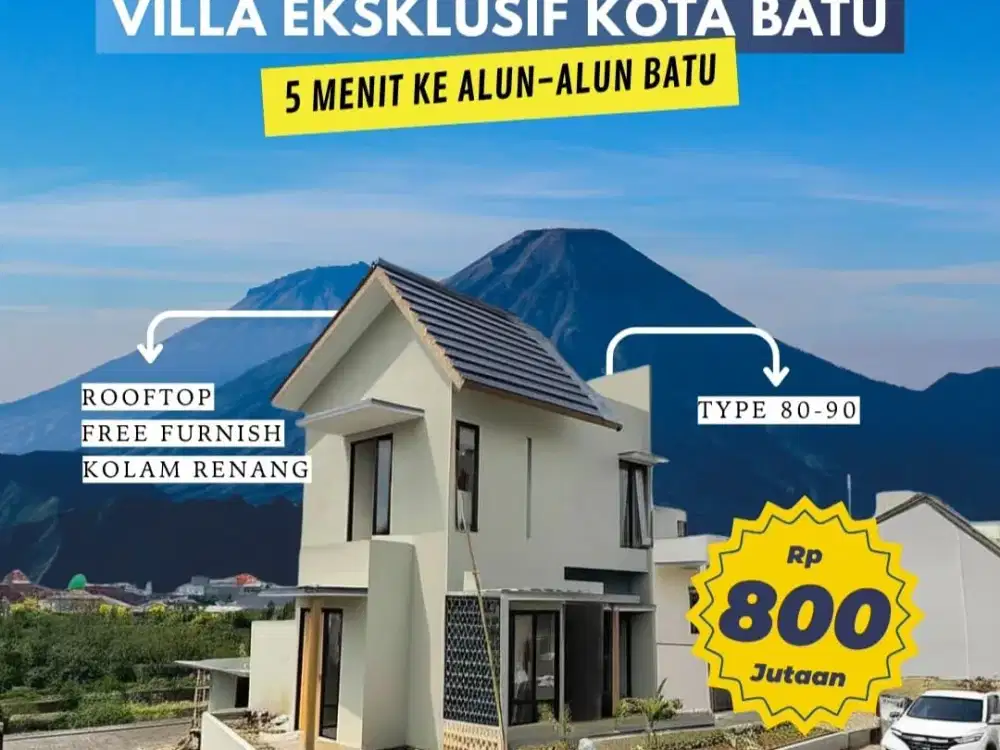 Akses Mudah Villa Floga Area Wisata Batu Garansi Passive Income 2 Tahun