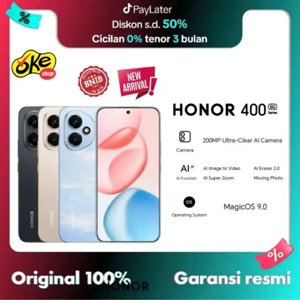 Honor 400 5G New Free Gift Termurah seMalang Raya
