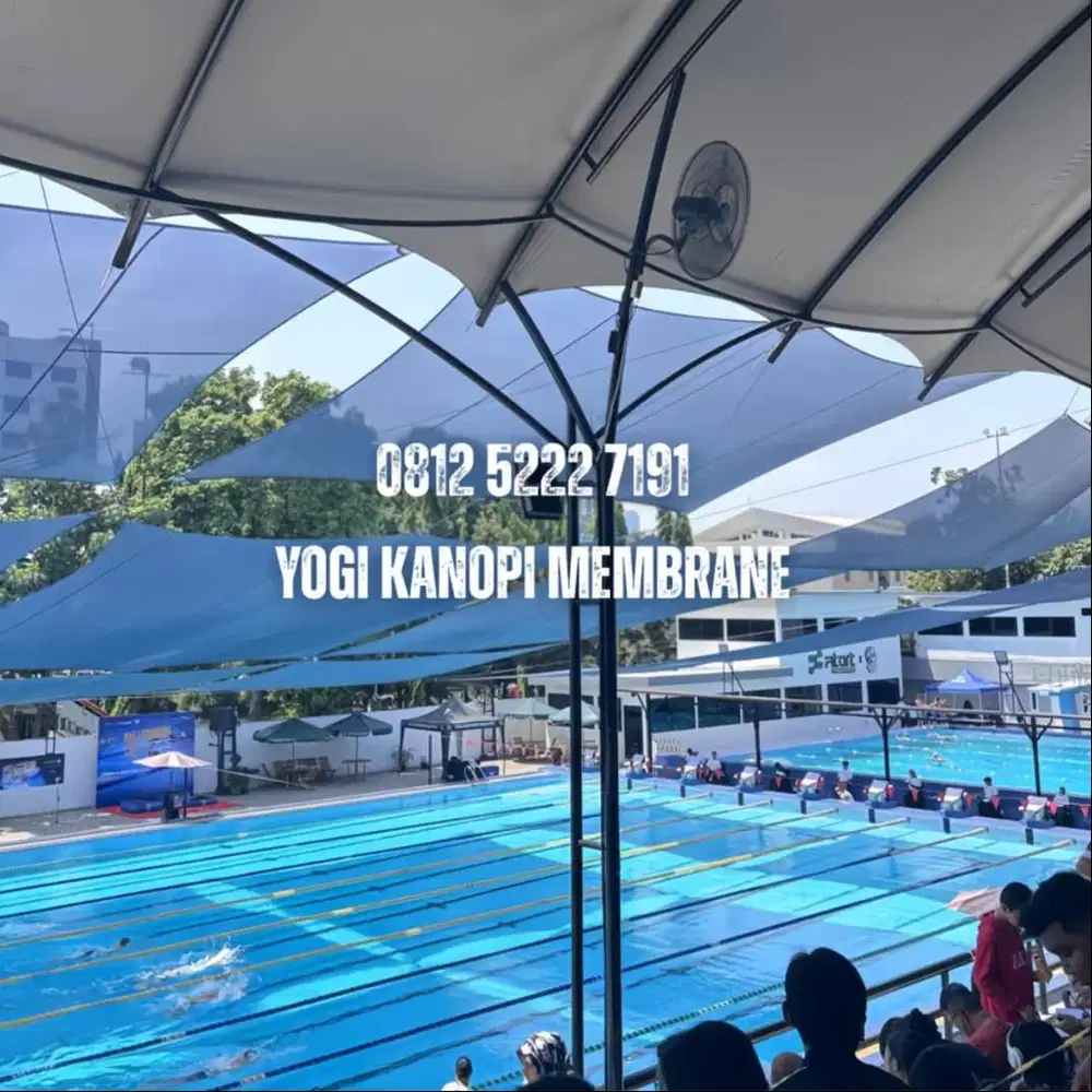 Kanopi Membrane Kolam Renang - Perlindungan UV & Estetik Banget