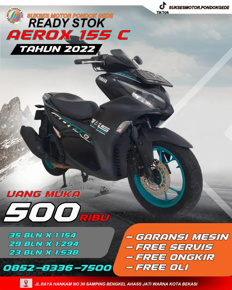 DP 500 RIBU YAMAHA AEROX 155 C TAHUN 2022