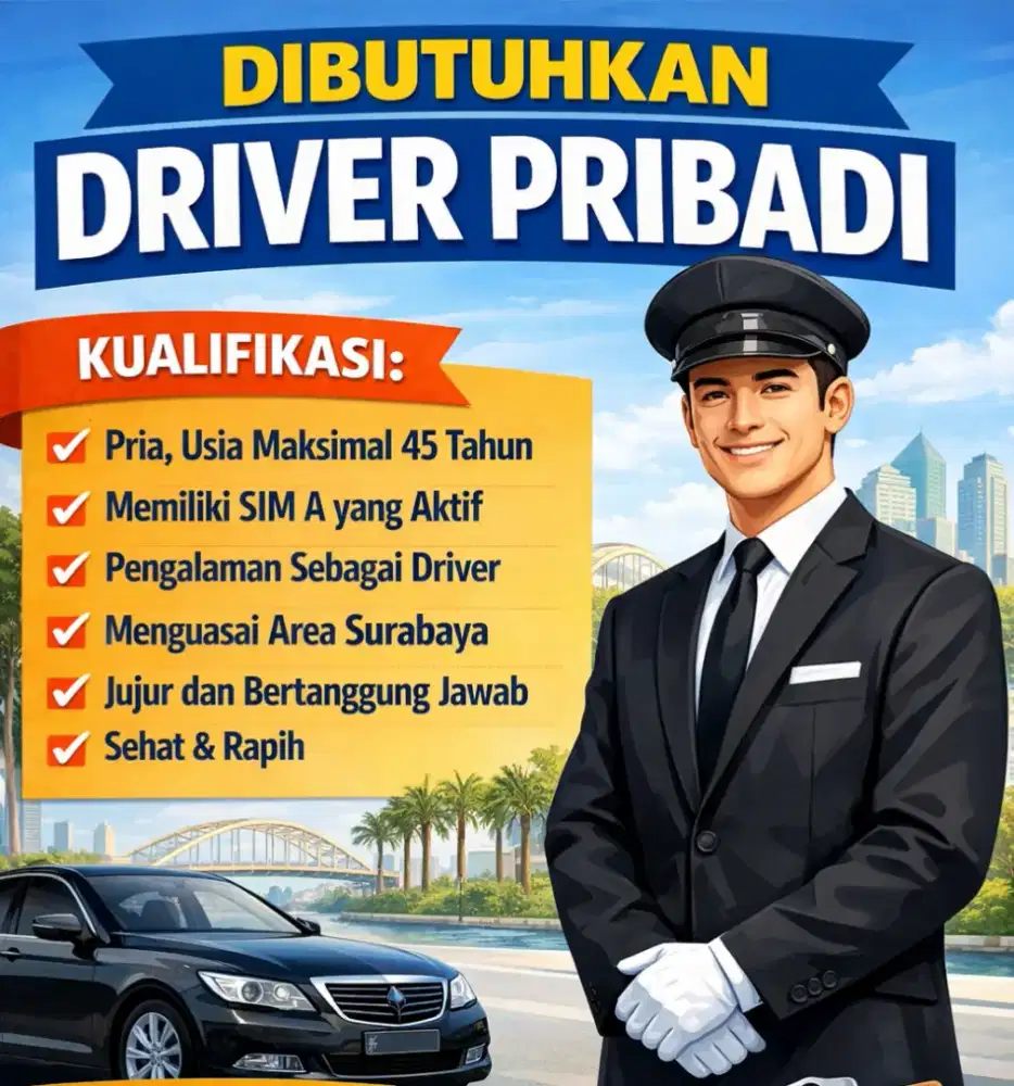 Dicari driver pribadi