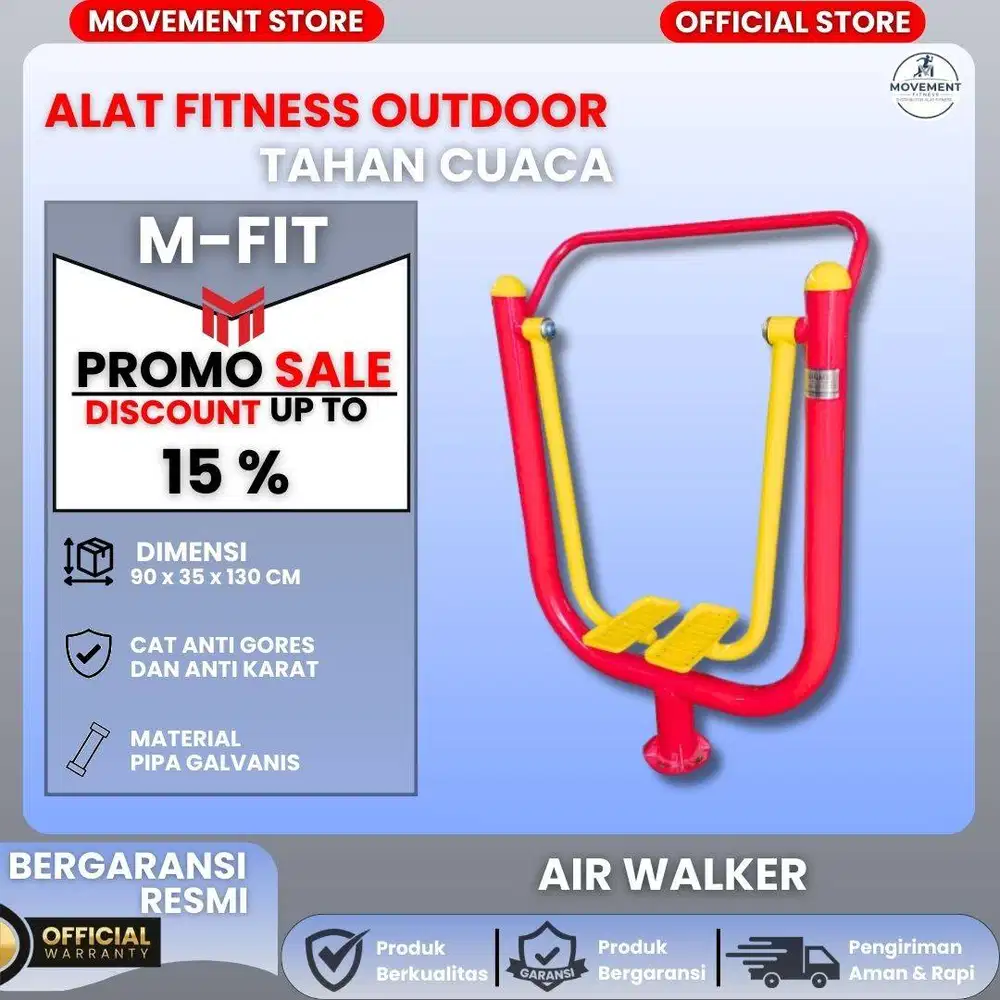 Jual Alat Fitness Gym Taman Premium  Air Walker Tahan Segala Cuaca