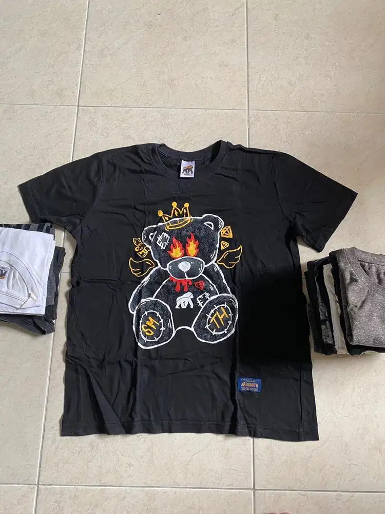 Kaos Smith Black Original Branded Second Preloved Bekas