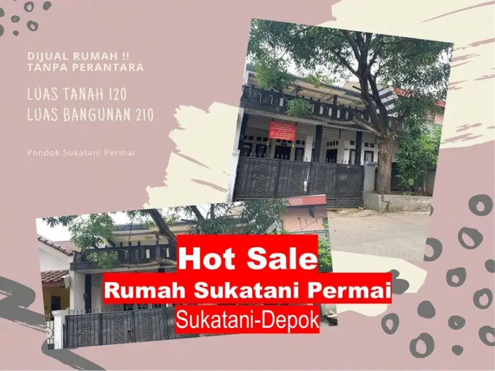Rumah 2 Lt Jalan Boulevard Perumahan Sukatani Permai Depok