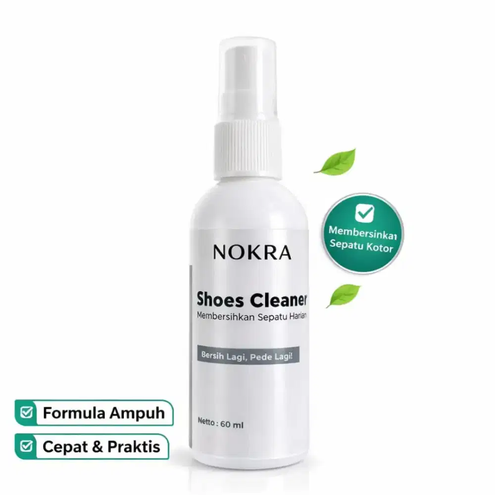 Nokra Shoes Cleaner 60 ml – Pembersih Sepatu Kulit Sintetis & Sol