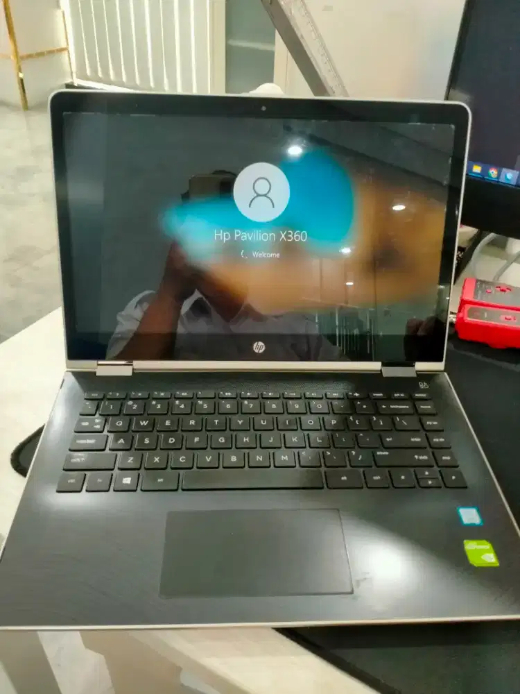 Laptop hp pavilion x360 convertible 
Intel core i7 gen 7 dedicated 4gb